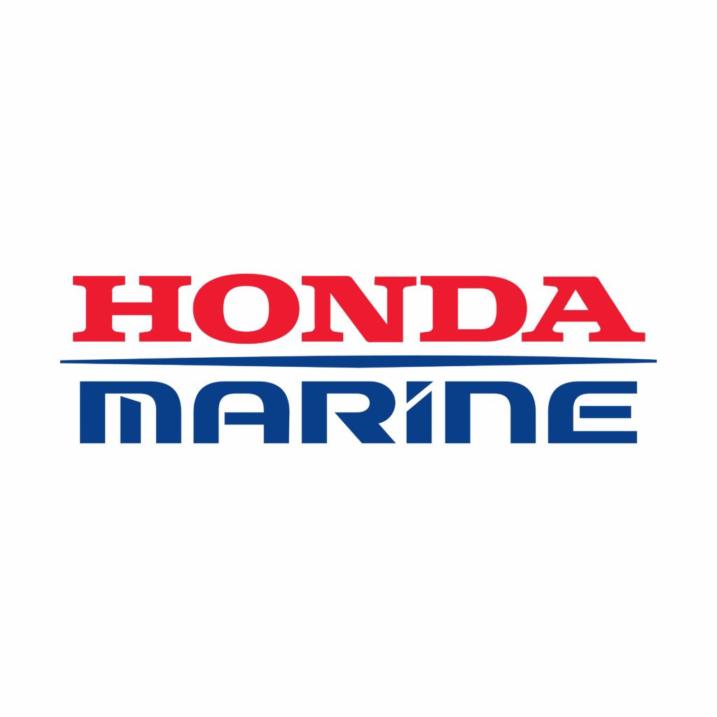 Honda Marine logo, representing a certified dealer of Honda outboard engines, emphasizing quality and performance in marine services.