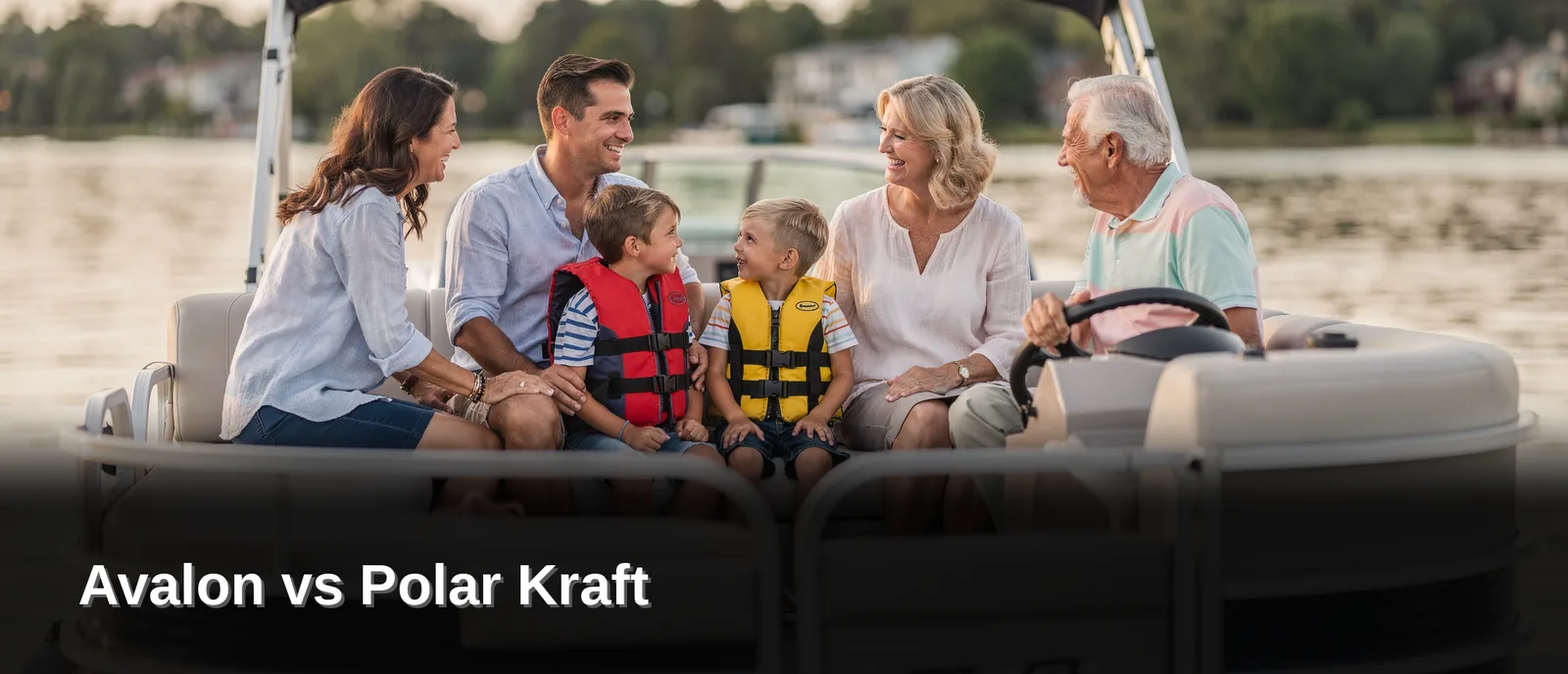 Family enjoying a comfortable ride on an Avalon pontoon boat, highlighting the ultimate comfort and